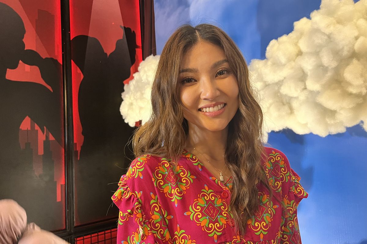 Sarwendah di launching daster asli Sarwendah di Superhouse Satrio, Kuningan, Jakarta Selatan, Selasa (29/4/2025).