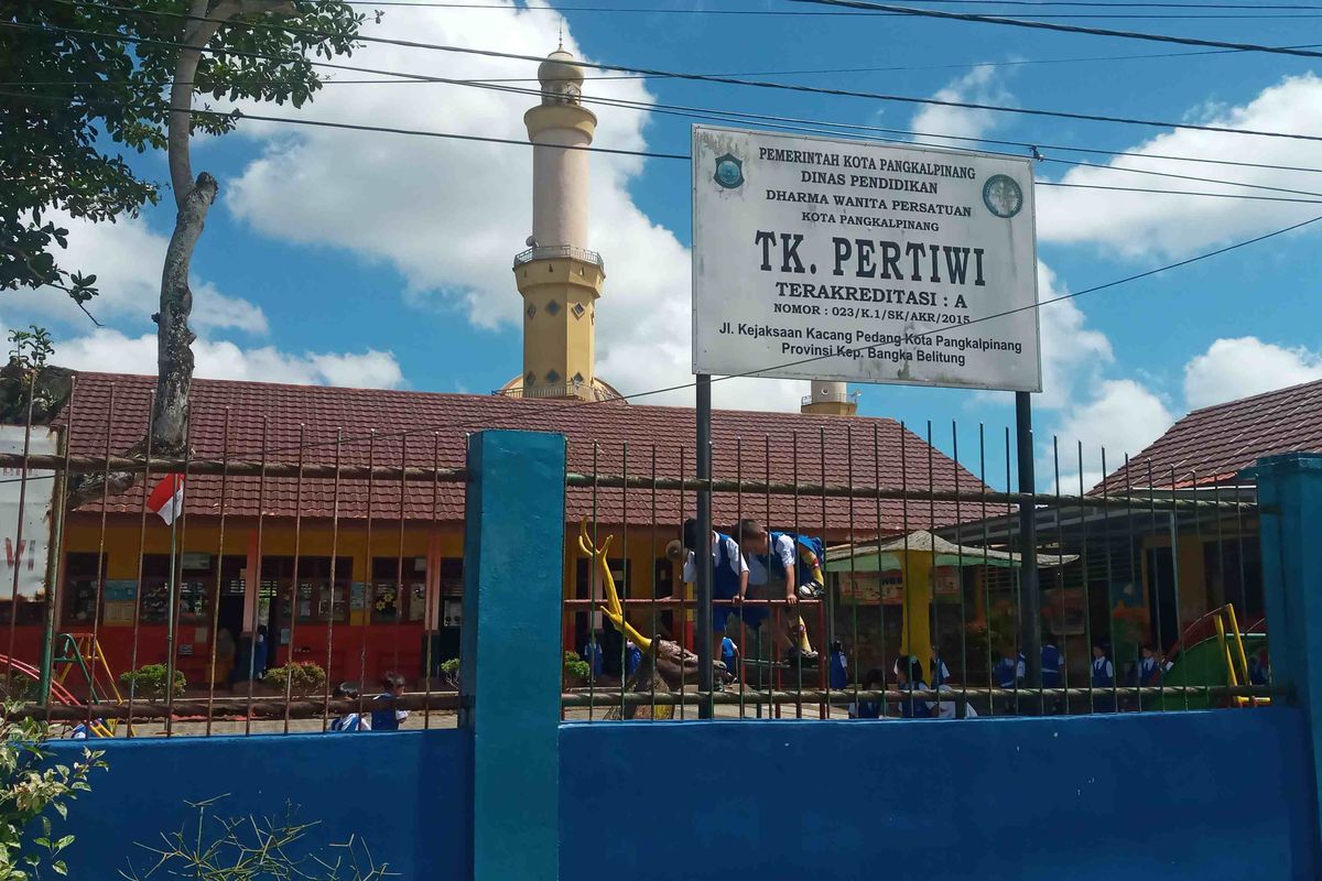 Salah satu sekolah TK di Pangkalpinang penerima menu MBG, Senin (22/9/2025).