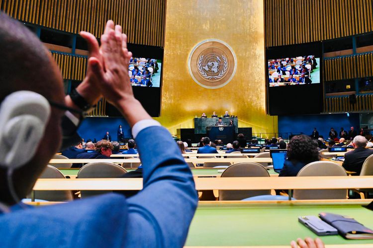 Tepuk Tangan Meriah Usai Prabowo Tegaskan Dukungan untuk Palestina di KTT PBB