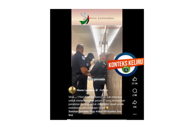 Klarifikasi, video purnawirawan AS protes genosida di Gaza dibagikan dengan konteks keliru