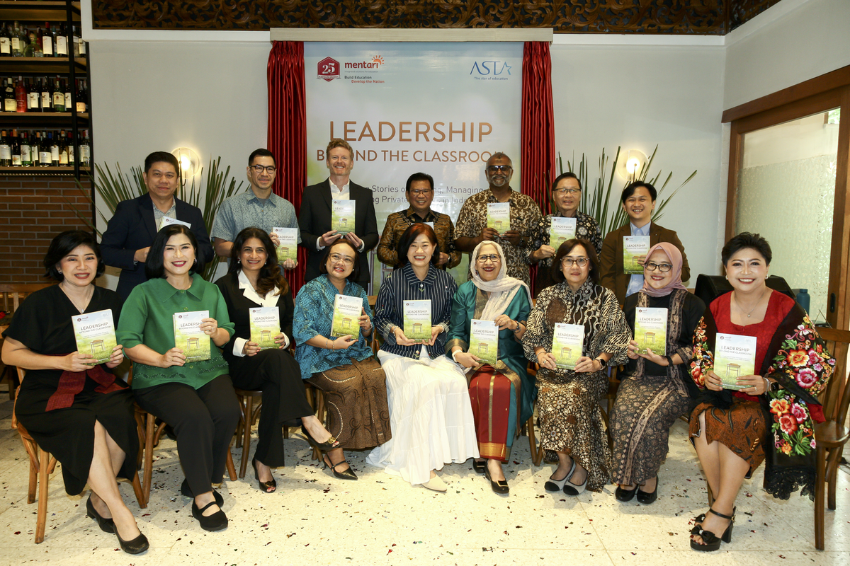 Peluncuran buku Leadership Beyond the Classroom: Kisah-Kisah Inspiratif dalam Membangun, Mengelola, dan Memimpin Sekolah Swasta Global di Indonesia di Jakarta (18/9/2025).

